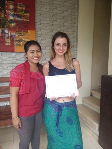 Reeva Bali Spa School Student